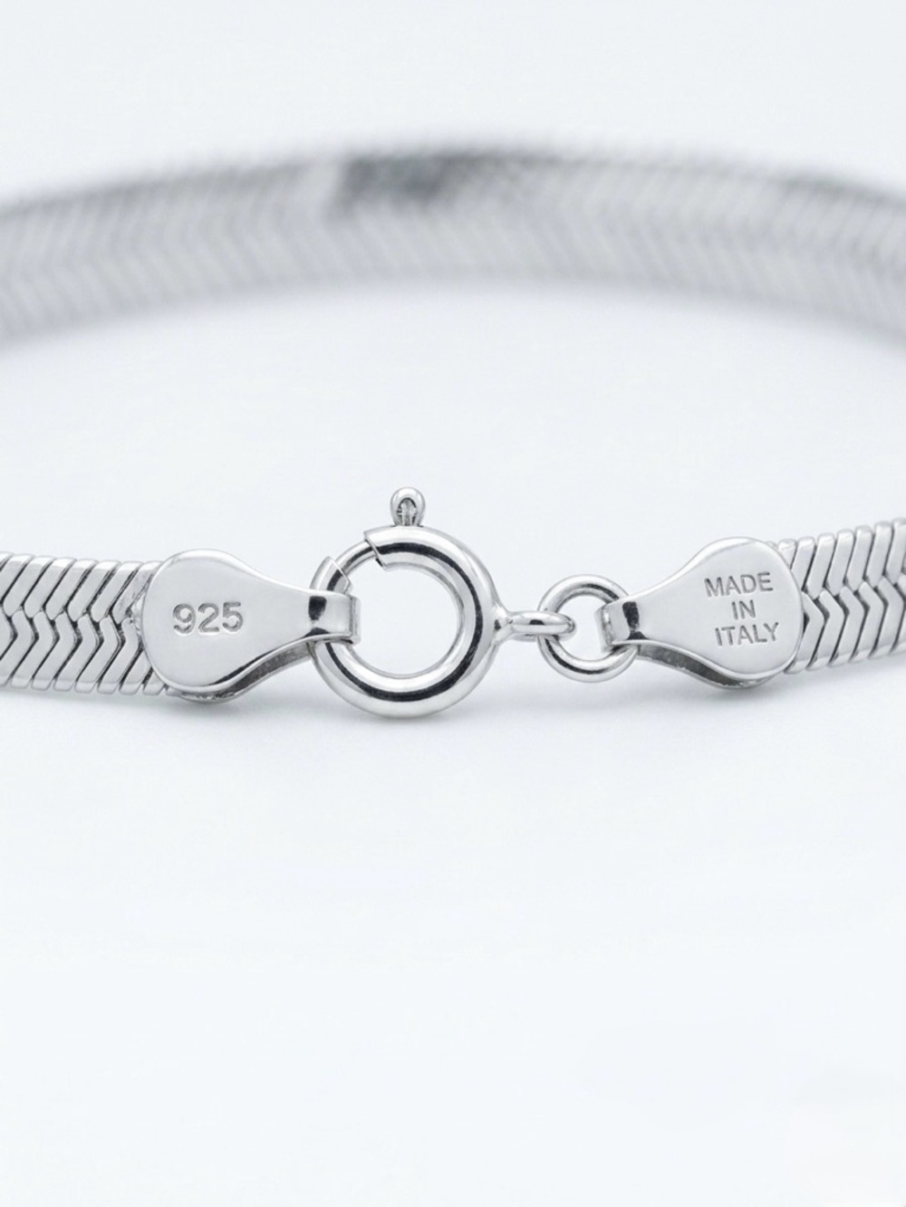 Sterling Herringbone Necklace in Silver - Picture 6 of 6